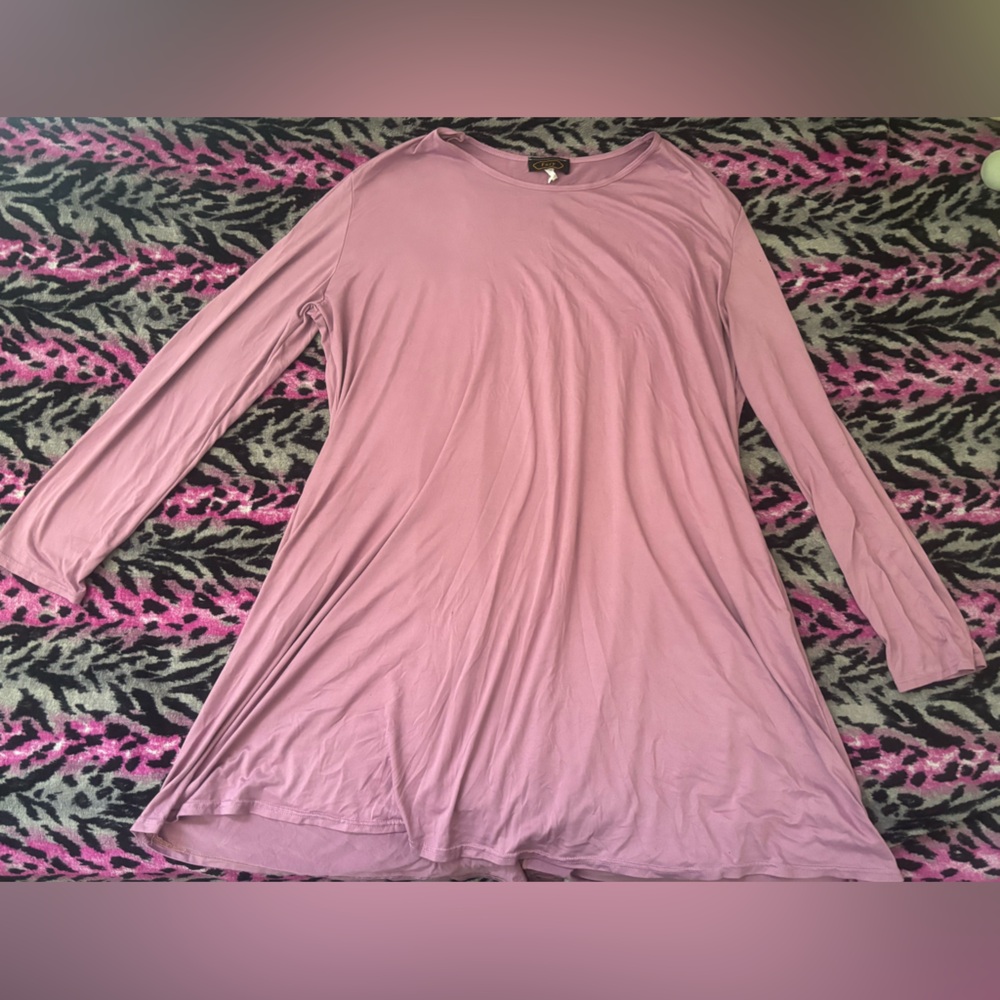 Long Sleeve Mauve Pink Tunic 2X